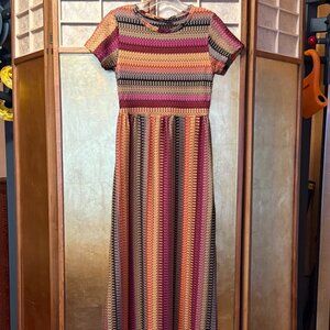 Nasty Gal Crochet Maxi Dress with Under Slip (Size 4)
